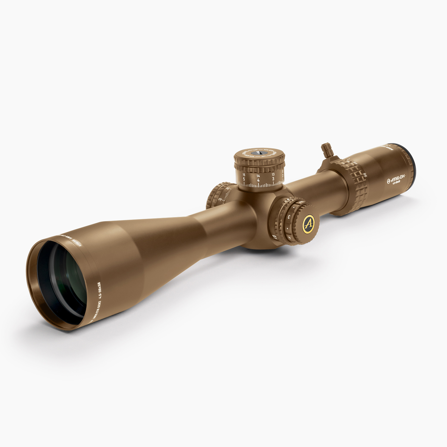Ares ETR GEN2J UHD 4.5-30x56 APRS12 FFP IR MIL Reticle (Brown) - riflescopes