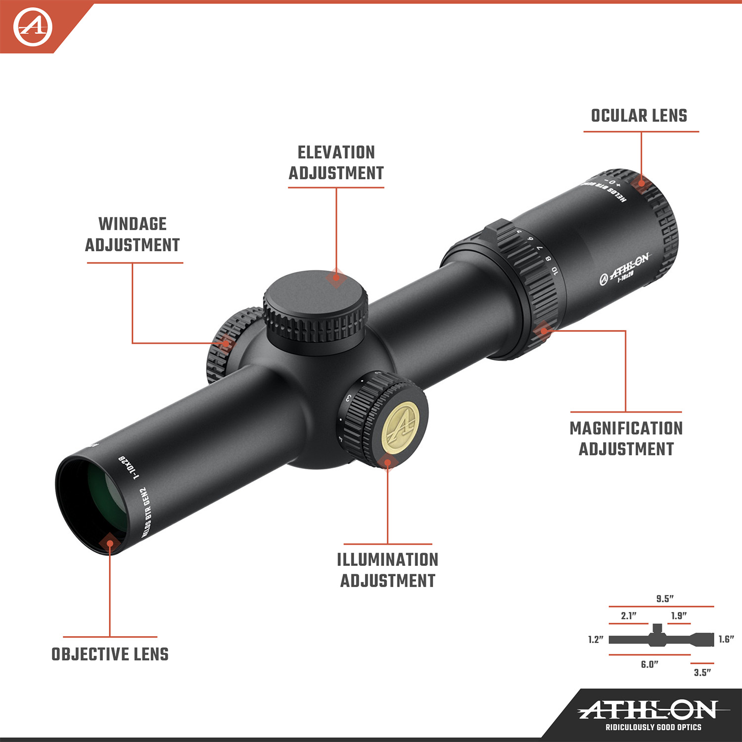 Helos BTR GEN2 1-10x28 ATMR4 SFP IR MOA Reticle - riflescopes