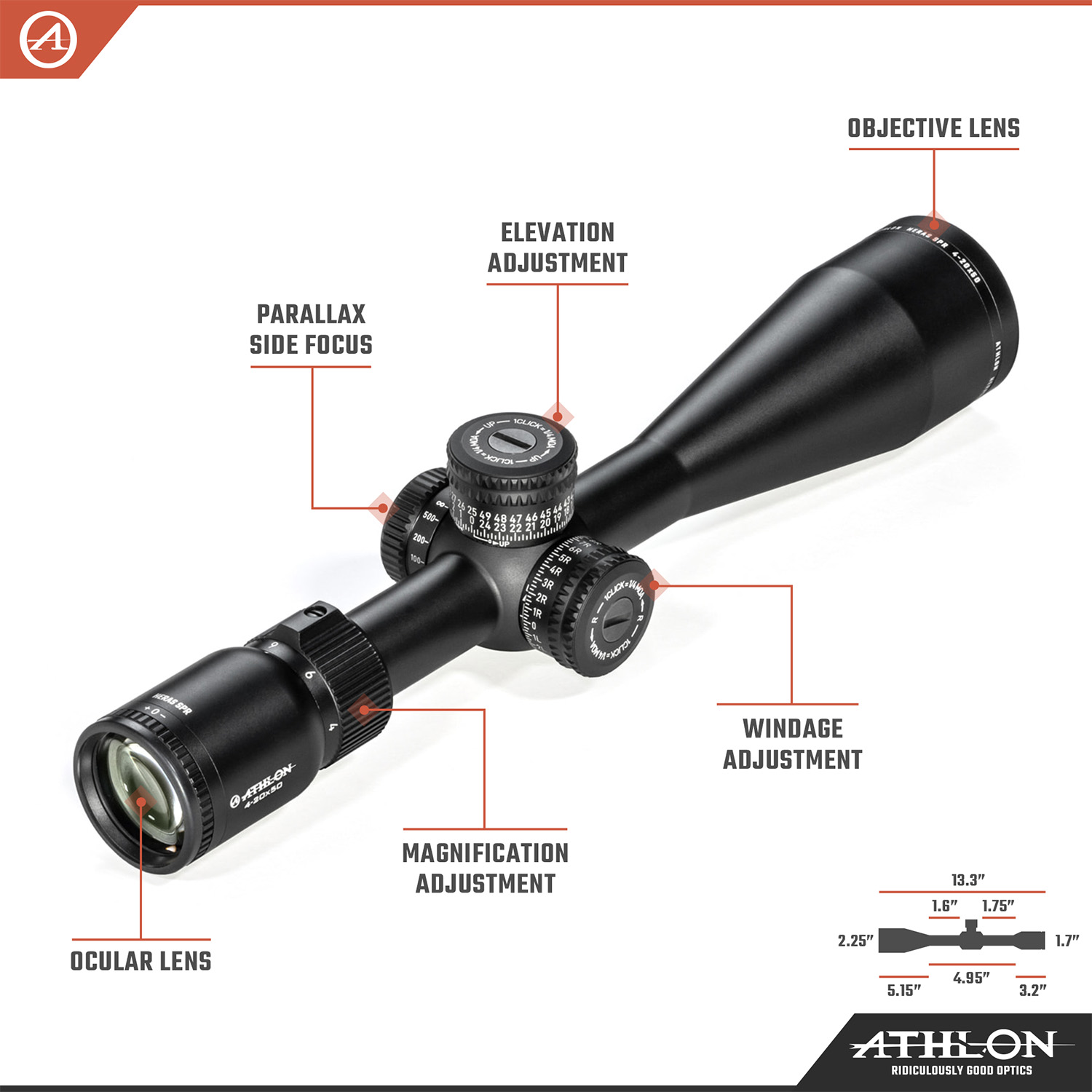 Heras SPR 4-20x50 AAGR2 SFP MOA Reticle - riflescopes