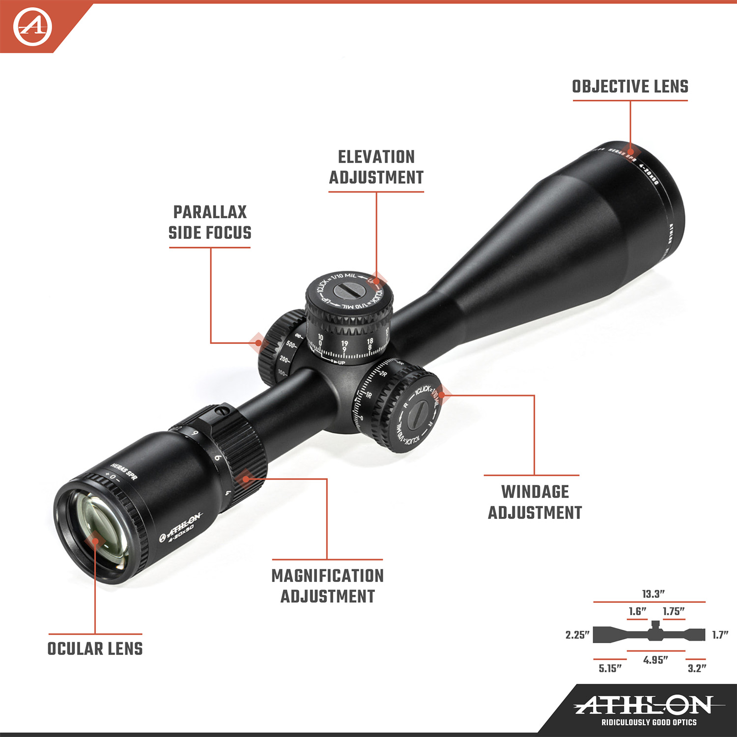 Heras SPR 4-20x50 AAGR2 SFP MIL Reticle - riflescopes
