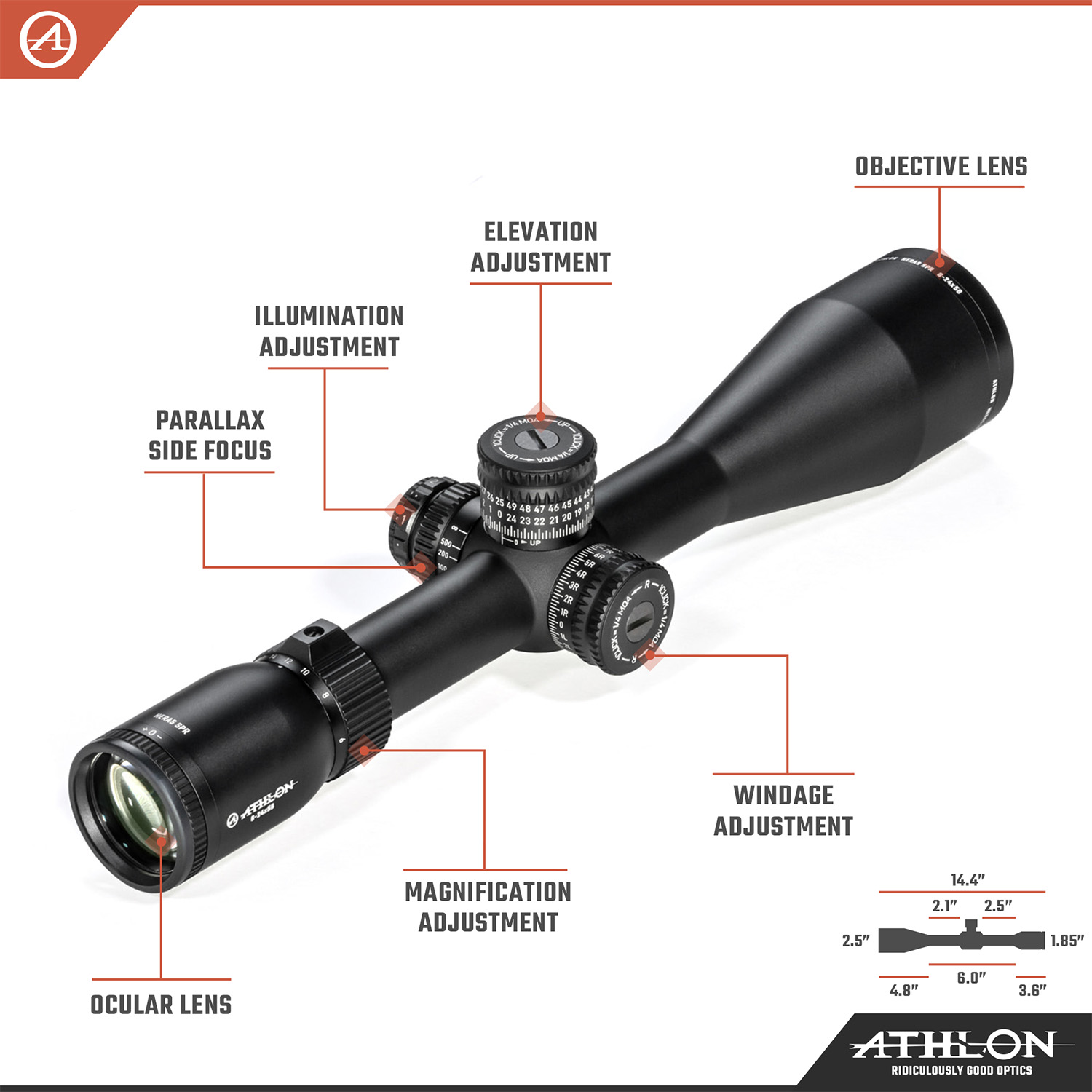 Heras SPR 6-24x56 APLR7 SFP IR MOA Reticle - riflescopes