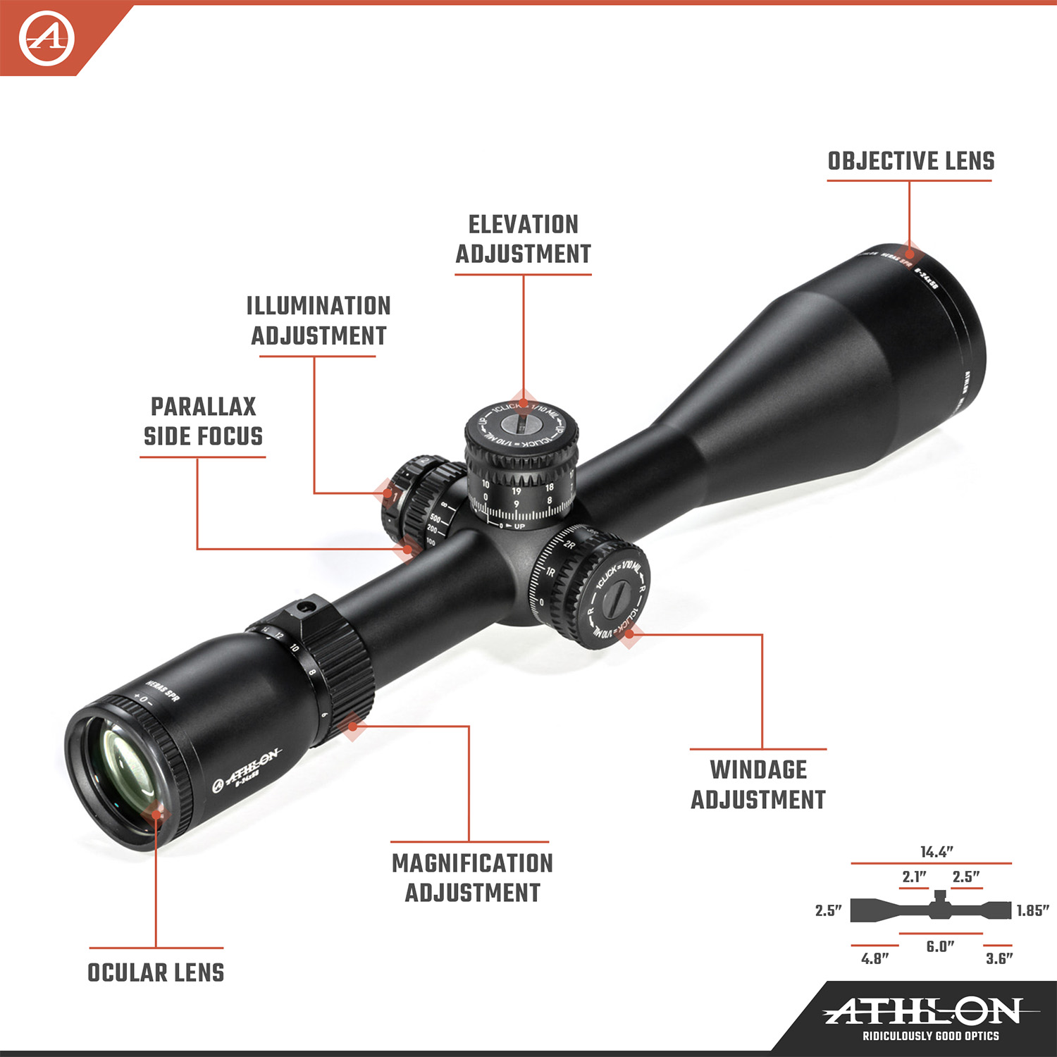 Heras SPR 6-24x56 APRS7 SFP IR MIL Reticle - riflescopes