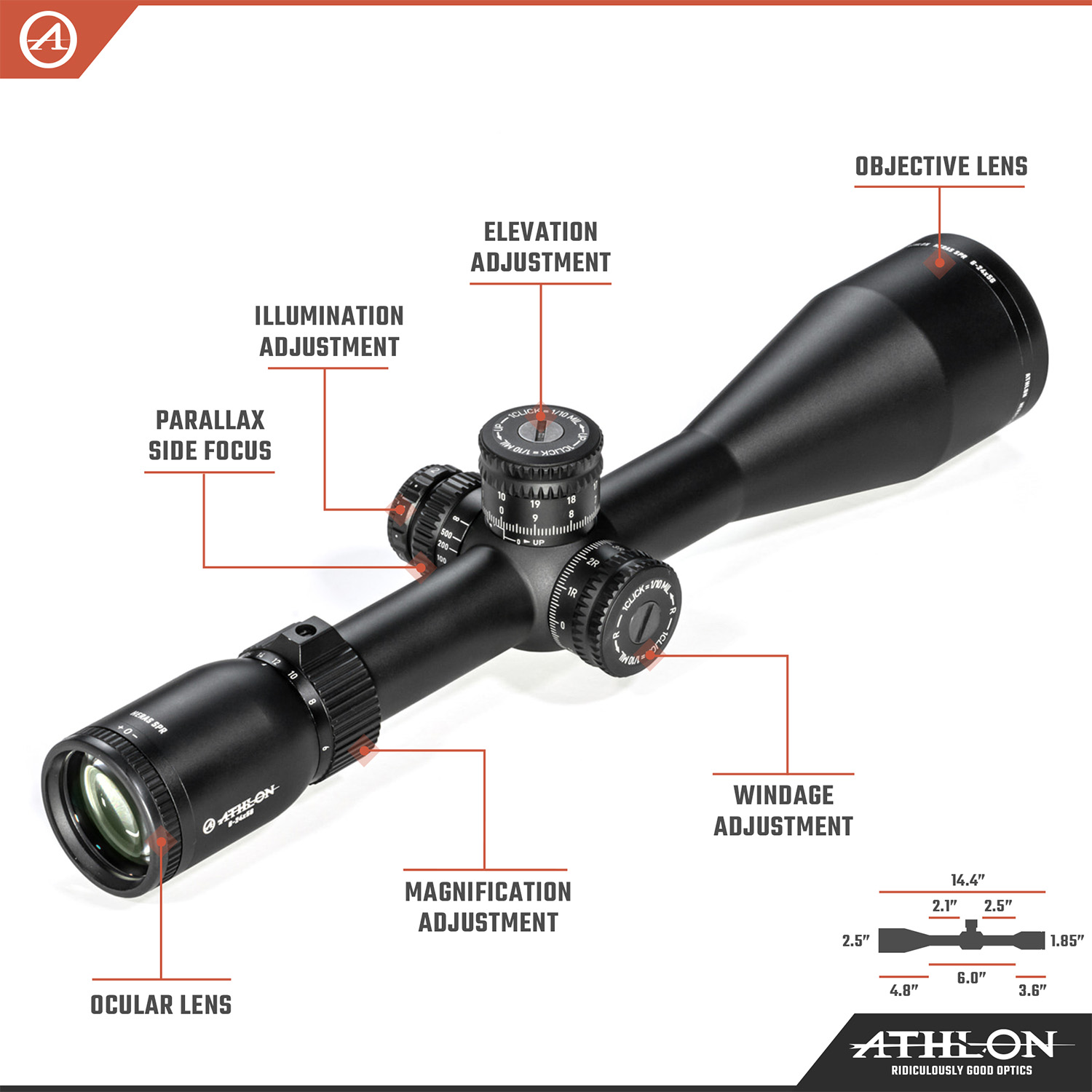 Heras SPR 6-24x56 APRS9 FFP IR MIL Reticle - riflescopes
