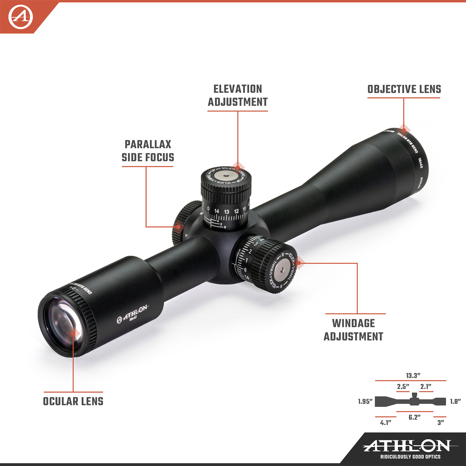 Talos BTR GEN2 10x42 AAGR1 SFP MOA Reticle - riflescopes