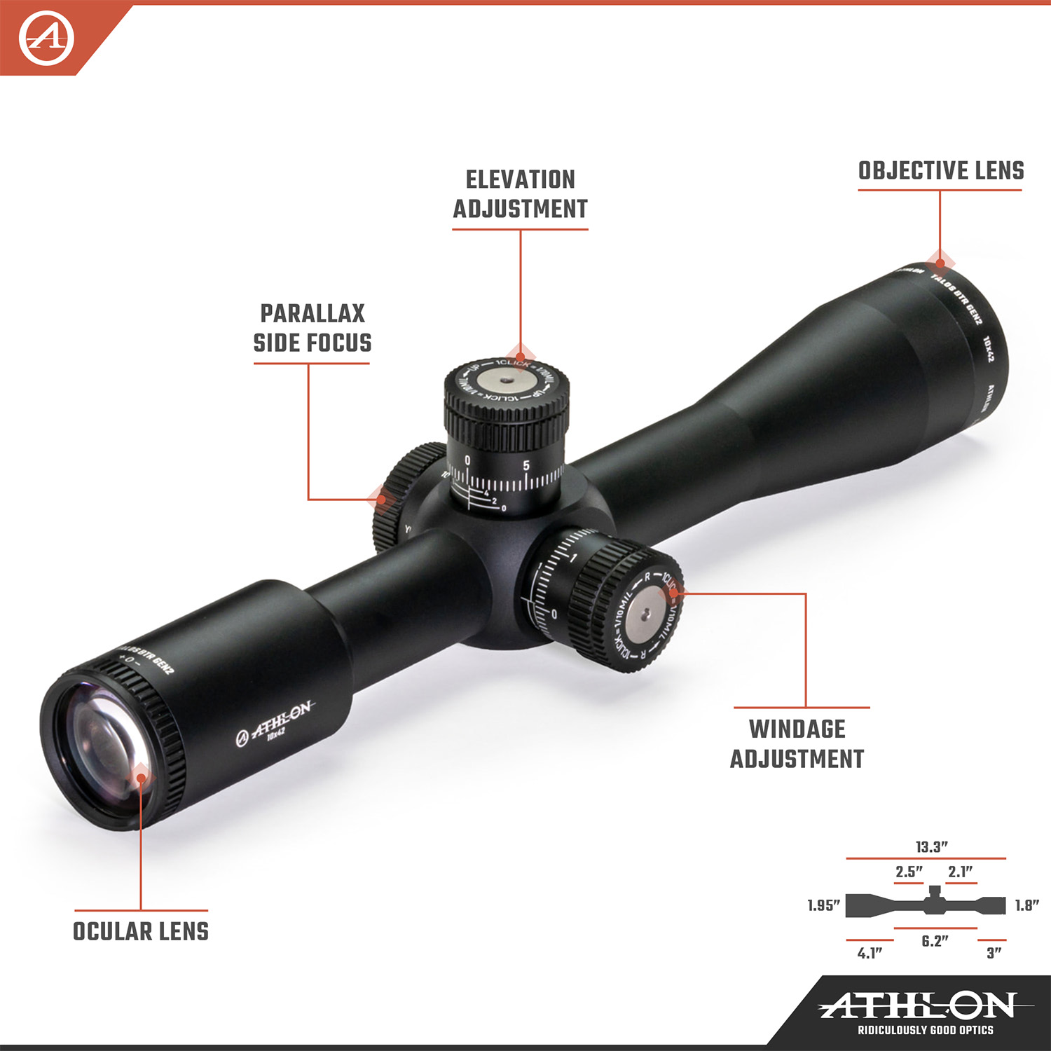 Talos BTR GEN2 10x42 APRS2A SFP MIL Reticle - riflescopes