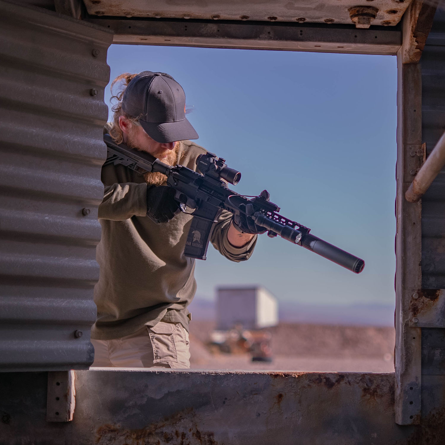 Midas TSP4 Prism, Capped Turrets, Red/Green Reticle - tactical sights — view 2
